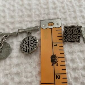 Celtic knot cuff links and earrings
